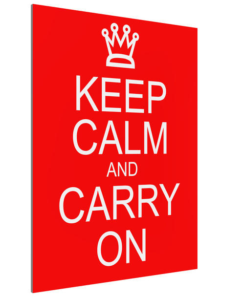 3D Keep Calm and Carry On - Photo, Image