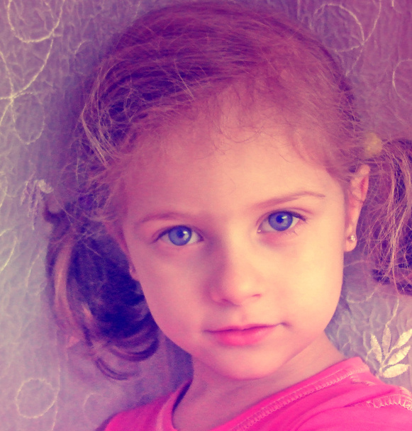 Little Girl happy face portret - Foto, immagini