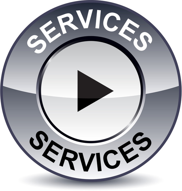 Services round button. - Vector, Image