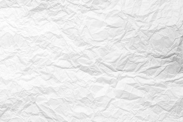 Texture of crumpled white parchment or paper. Abstract background for design. Blank with copy space for a text. - Photo, Image