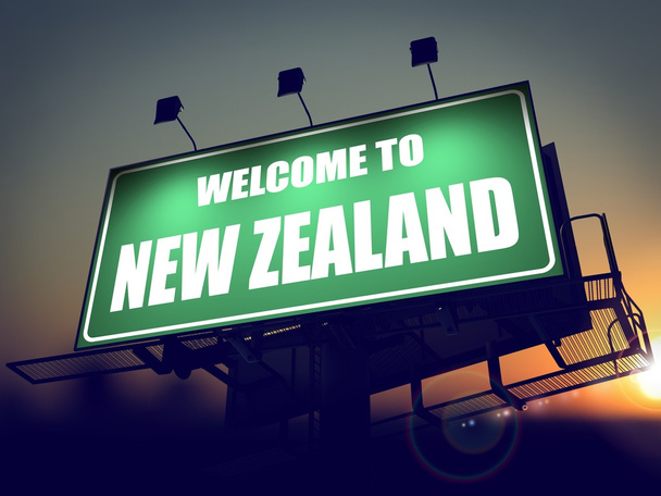 Billboard Zapraszamy do Nowej Zelandii na wschód. - Zdjęcie, obraz