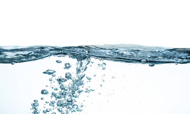 Питна вода та абстрактна повітряна бульбашка ізольовані на білому тлі
 - Фото, зображення