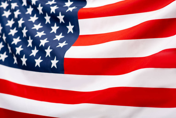 Waving flag of America, USA, background, texture - Photo, Image