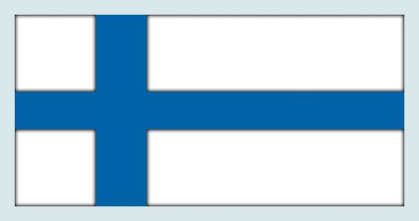 Finlande drapeau national symbole du pays. - Vecteur, image