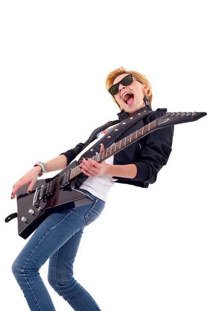 Пристрасний жінка гітарист
 - Фото, зображення