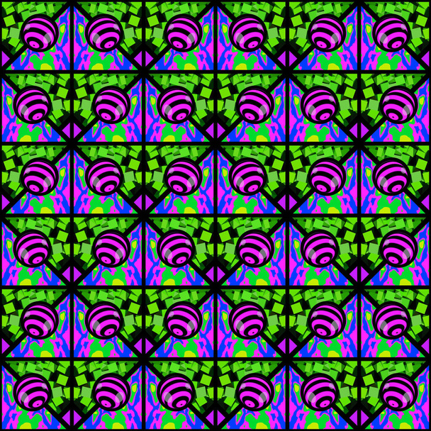 Absztrakt geometriai élénk színek zökkenőmentes minta - Vektor, kép