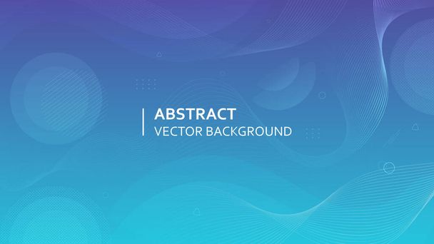 Abstract geometric vector background with gradients and waves. Minimal style with translucent textures, triangle, circle, square made of dots. The background is suitable for web design, landing page. - Wektor, obraz