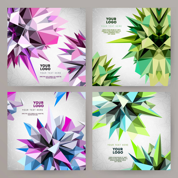 Set of vector modern abstract cards - Vector, Image