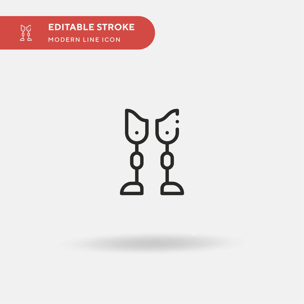 Prosthesis Simple vector icon. Illustration symbol design template for web mobile UI element. Perfect color modern pictogram on editable stroke. Prosthesis icons for your business project - Vector, Image