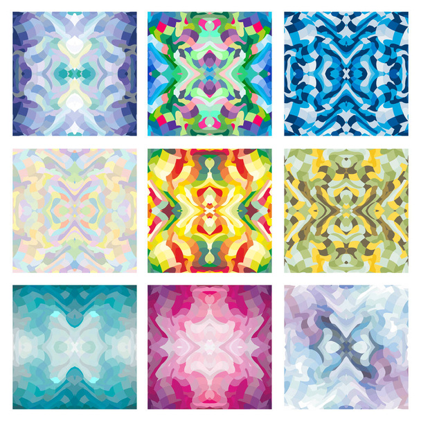 Vector abstract patch patterns set. - ベクター画像