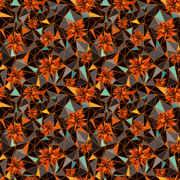 Modèle abstrait de triangle géométrique sans couture - Vecteur, image