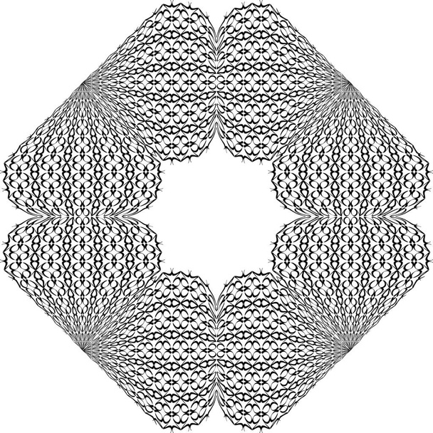 ベクトル抽象幾何学的黒と白の形 - ベクター画像