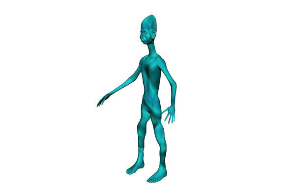 small skinny, delicate alien male - Photo, Image