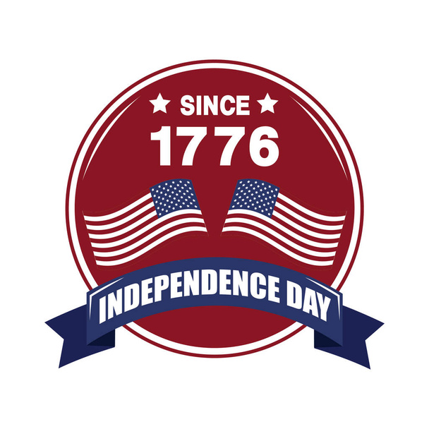 American independence day, vector illustration - Vector, Imagen
