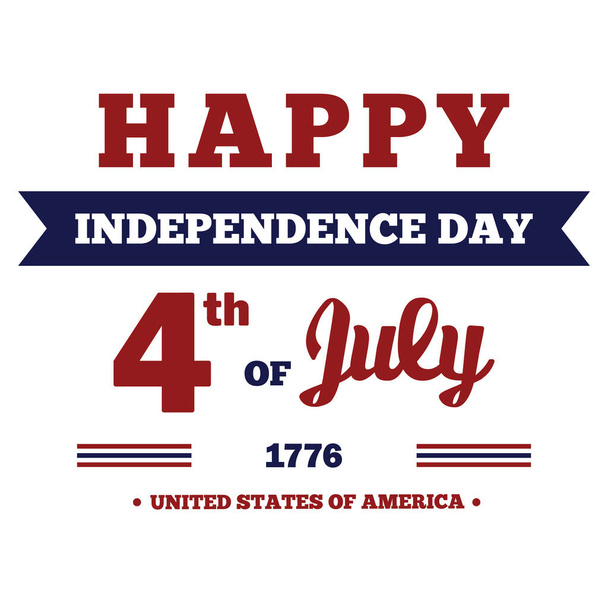 vector illustration of 4th of july independence day. - Vector, Image