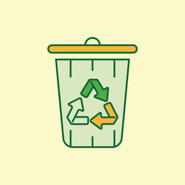 recycle bin icon vector illustration graphic design - Vector, Imagen
