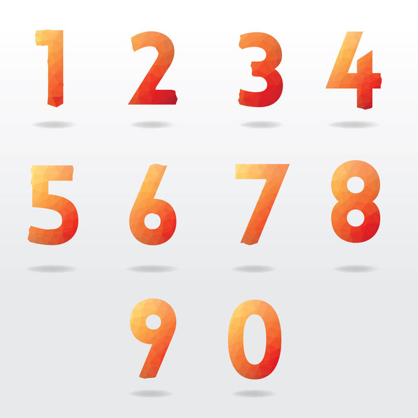 Numbers 0-9, vector illustration - Vector, Image