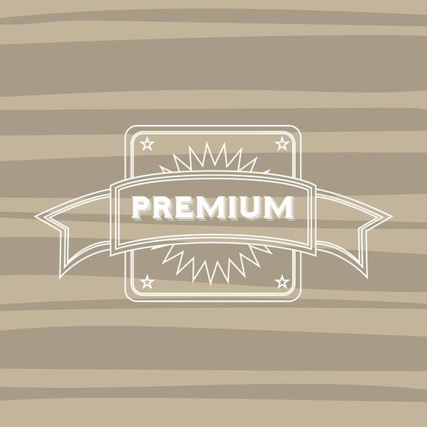 premium quality label, stylized vector illustration - ベクター画像