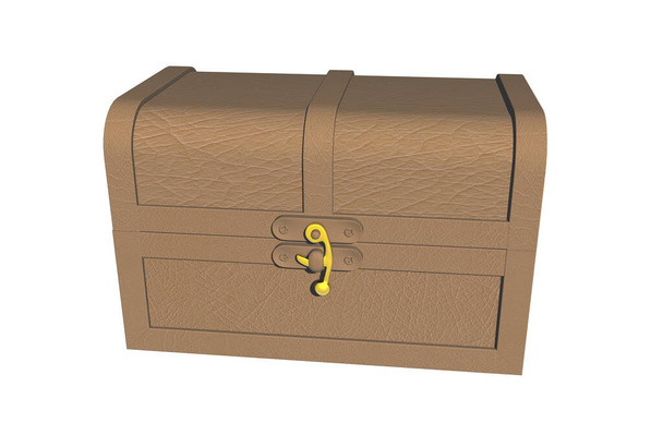 velký zámořský kufr s přezkami a víčky - Fotografie, Obrázek