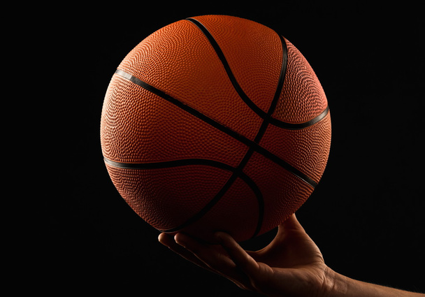 Basketball ball in male hands - Photo, image