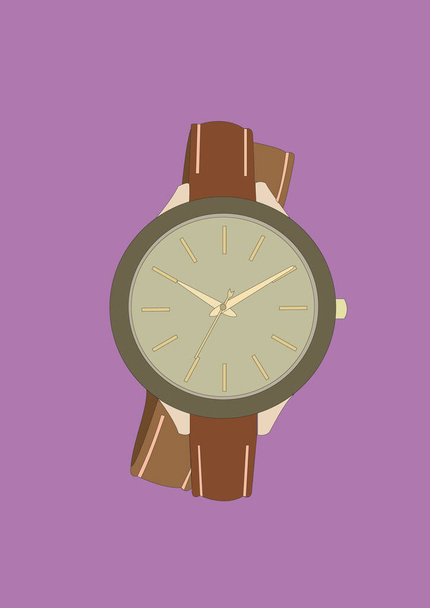 wrist watch, stylized vector illustration - Vector, Image