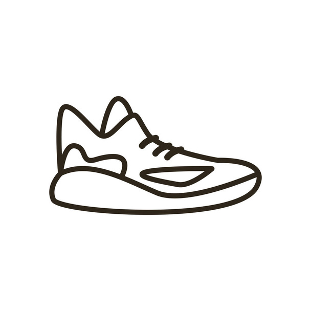 cipő kosárlabda vonal stílus ikon vektor tervezés - Vektor, kép