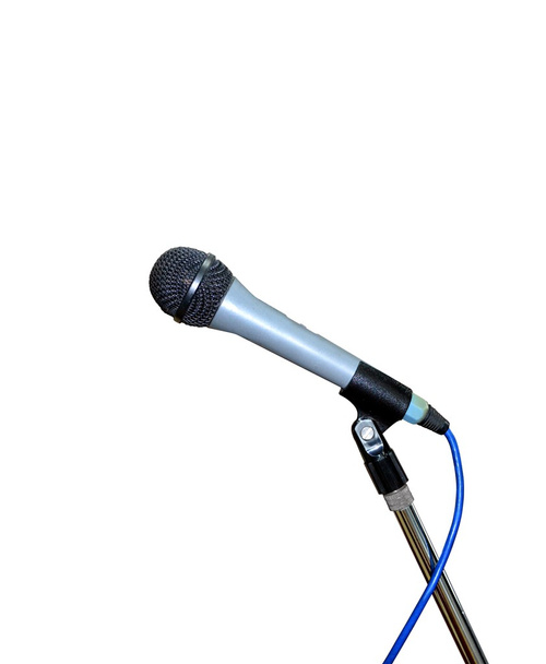 Microphone over White - Valokuva, kuva