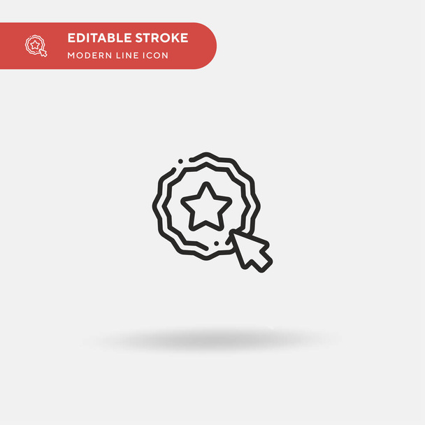 Favourite Simple vector icon. Illustration symbol design template for web mobile UI element. Perfect color modern pictogram on editable stroke. Favourite icons for your business project - Vector, Image