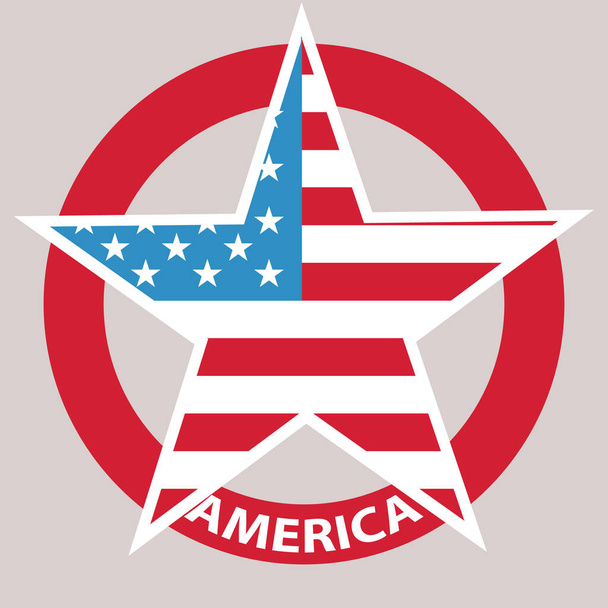 USA symbol, colorful vector illustration - Wektor, obraz