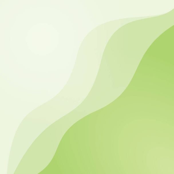 abstract background with green grass and waves - Vecteur, image
