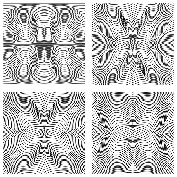 Ensemble de motifs de lignes abstraites vectorielles. - Vecteur, image