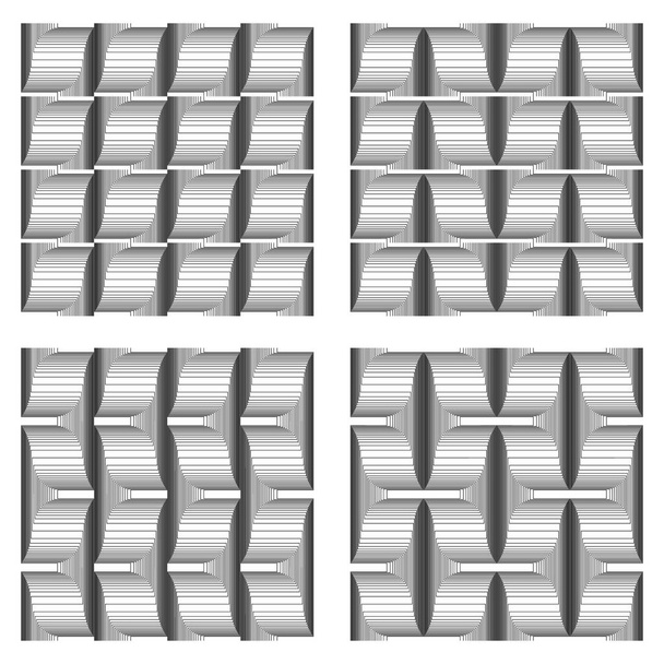 Vector patrones de línea abstracta conjunto
. - Vector, Imagen