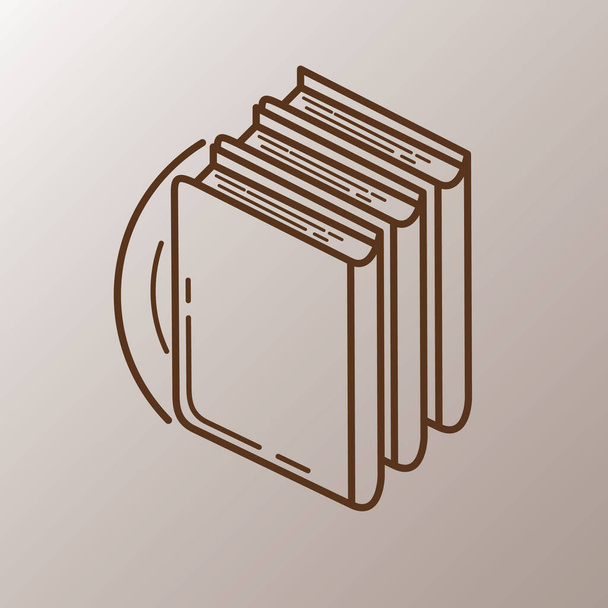 vector illustration of opened book icon - Vector, Imagen