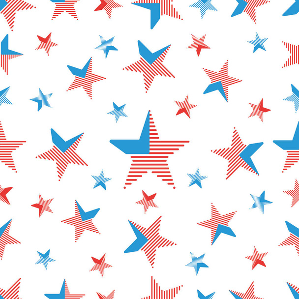 seamless pattern with stars and stripes - Vector, afbeelding