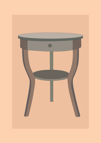 Side table, design vector illustration - Vector, Image