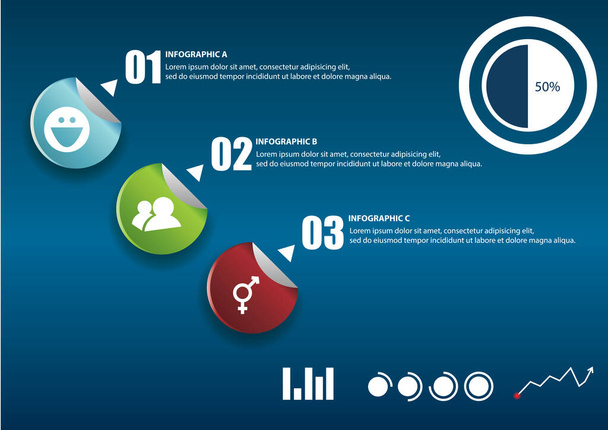 business infographics. vector illustration - Vector, afbeelding