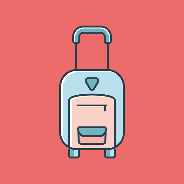 suitcase icon, vector illustration - Вектор,изображение