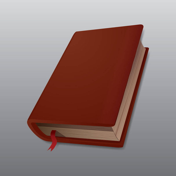 vector illustration of  book on grey background - Вектор,изображение