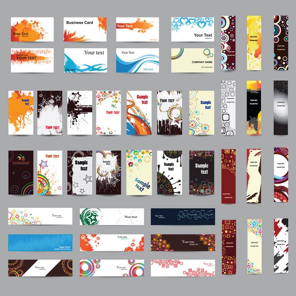 Mix collection of banners, design vector illustration - Vektor, kép