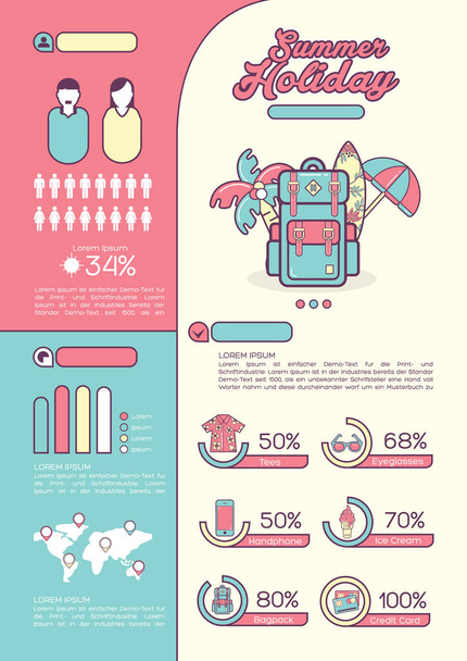 infographics, stylized vector illustration - Vector, afbeelding