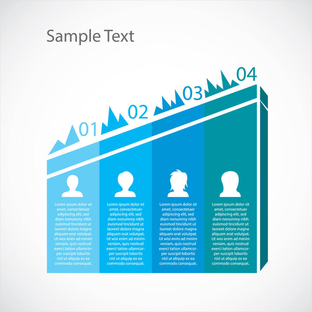 Info-graphic template, vector illustration - Vector, Image