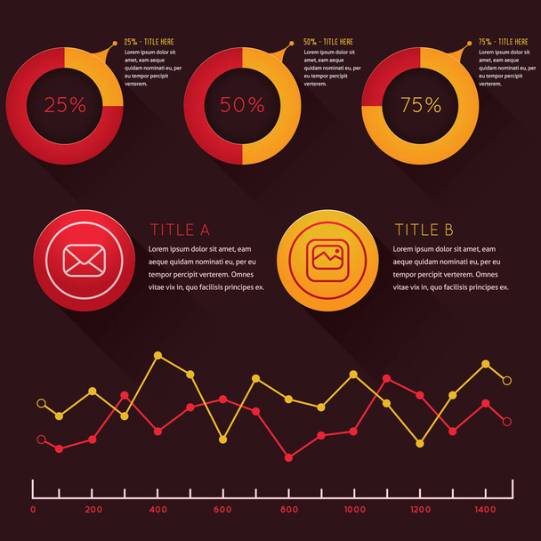 infographics elements for your business vector illustration - Vektor, Bild