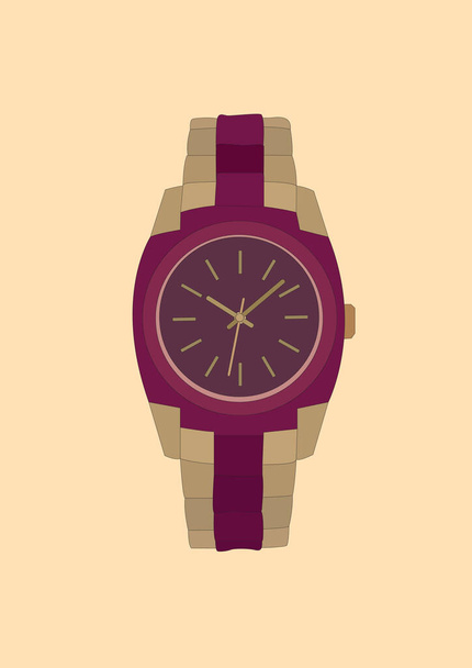 wrist watch, stylized vector illustration - Vector, afbeelding