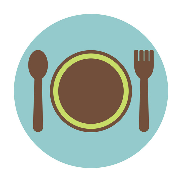 Dining symbol  flat icon, vector illustration - Вектор,изображение