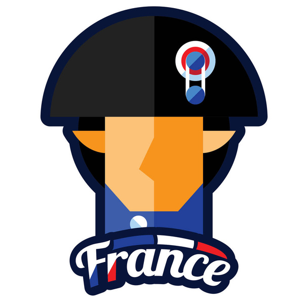vector illustration of a man in a helmet with a baseball cap. - ベクター画像