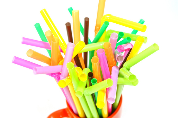 Group of straws in a mug - Photo, Image
