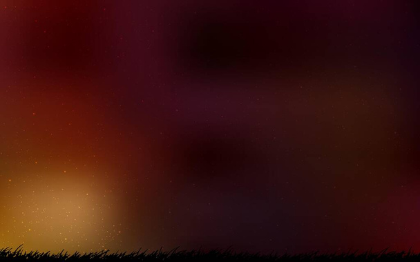 Modello vettoriale rosso scuro con stelle spaziali. Design decorativo sfocato in stile semplice con stelle galassia. Modello per sfondi cosmici. - Vettoriali, immagini