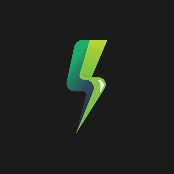 lightning bolt logo design template vector - Wektor, obraz