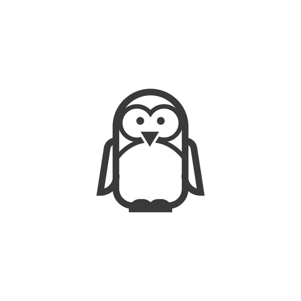 vector illustration of a cute penguin icon - Διάνυσμα, εικόνα