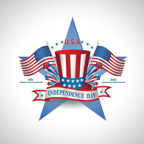 Amerykański Dzień Niepodległości, projekt wektor ilustracja - Wektor, obraz